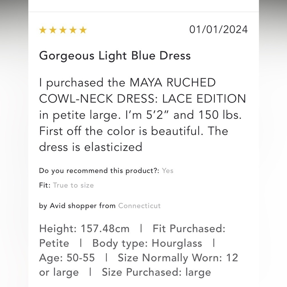 Anthropologie NWT The Maya Ruched Cowl-Neck Dress: Lace Edition size XS. - Picture 14 of 16